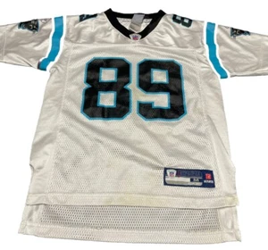 vtg Steve Smith jersey YOUTH M carolina panthers reebok 00s y2k nfl football N7 - Picture 1 of 5