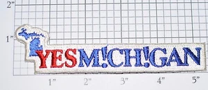 Yes Michigan Vintage Embroidered Iron-on Clothing Patch Travel Trip Souvenir NOS - Picture 1 of 1