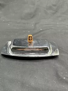 Vintage Kromex Crome Butter Dish Missing Glass Insert - Picture 1 of 16