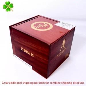 Caja de cigarros de madera vacía Last Call Geniales Puros 5,75" x 5,25" x 4,5" - Imagen 1 de 11