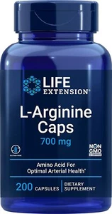 Life Extension L-Arginine Caps 700 mg Promotes Arterial Health 200 Capsules - Picture 1 of 8