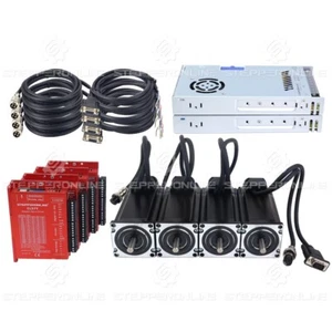 Kit CNC motore passo-passo 4 assi 3Nm 5A Nema 23 ciclo chiuso e driver e alimentatore - Foto 1 di 7