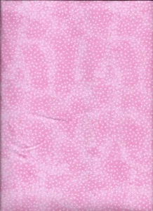 New White Polka Dots on Pink 100% Cotton Flannel Fabric 6" x 44" - Last Piece - Picture 1 of 1