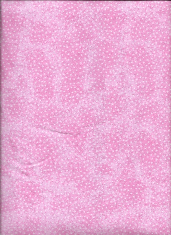 New White Polka Dots on Pink 100% Cotton Flannel Fabric 6" x 44" - Last Piece - Image 1 of 1