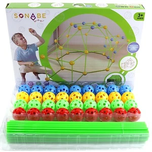 2 STEM Kids Construction Building Sets; 174 pc; 102 sticks & 72 balls; 3+ Ages - Picture 1 of 10