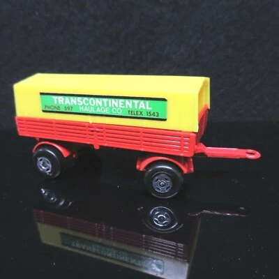 VTG LESNEY MATCHBOX MINT  TP-1 MERCEDES TRAILER HAULAGE RED YELLOW HTF ENGLAND - Image 1 of 4
