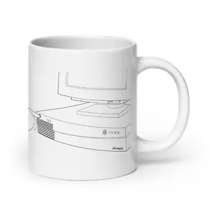 Silicon Graphics SGI Indy White Glossy Mug Limited Edition Collectors Piece - Picture 1 of 10