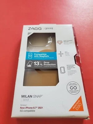 ZAGG Gear4  MagSafe Compatible Case for Apple iPhone 13/12 Pro Max - Gold - Image 1 of 4