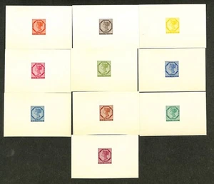 Canada - PEI - Scott #7P Unused Die Proof - Complete Set of 10 Diff Colors RARE - Picture 1 of 2
