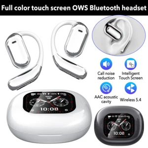 Comfort Full Color Touch Screen OWS Bluetooth Headset Headphone Earbud w Earhook - Picture 1 of 24