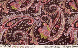 DECADENT - VICTORIAN #35074-14 PLUM JAMAVOR BY APRIL CORNELL FOR MODA-ONE YARD - Picture 1 of 3