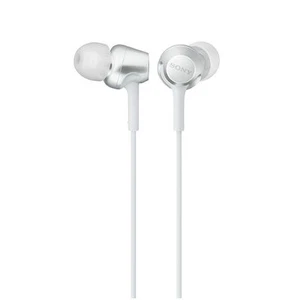 SONY MDR-EX255AP Closed Dynamic In-Ear Headphones In-Line Remote Mic White NEW - Picture 1 of 1
