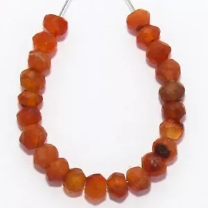 9.00 Cts Natural Carnelian Rondelle Beads Loose Gemstones Making Jewelry 4x3mm - Picture 1 of 6