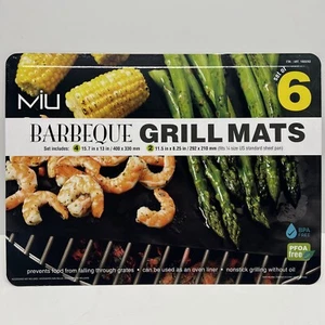 6Pcs Non-Stick BBQ Grill Mat Reusable Baking Cooking Oven Liner Teflon Sheet Pad - Picture 1 of 7
