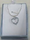 Heart Necklace, Silver Plated, Nickel Free, 17inch Chain, With Gift Box Blue