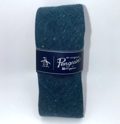Original Penguin Skinny Necktie 100% Cotton Flannel Emerald Green NEW $55 - Image 1 of 4