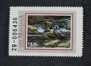 CKStamps : 1993 US Montana State Ducks Hunting Stamps $5.00, Mint NH OG VF S12 - Picture 1 of 2