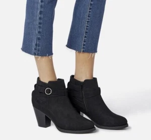 Botines de gamuza sintética con tacón NEGRO TALLA 12 para mujer y mujer - Imagen 1 de 4