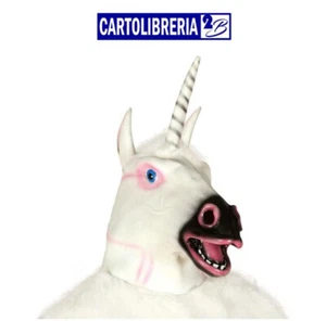 Maschera Carnevale Unicorno Cavallo Bianco - Accessori Carnevale - Foto 1 di 2