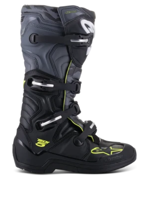 Botas Alpinestars Tech 5 negras/grises frías/amarillas FLUO talla 8 Foto 1 de 4