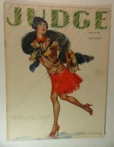JUDGE MAGAZINE APRIL 30 1927 FLAPPER RAIN COVER CALVIN COOLIDGE - Picture 1 of 6