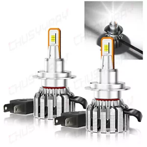 For Kawasaki Ninja 250r 2008-2012 - 2pcs H7 LED Motorcycle Headlight Bulbs 6000K - Picture 1 of 17