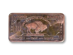10 oz Kupferbarren - American Buffalo CMC Mint - 10 Feinunzen (311 g) Fein [Cu] - Bild 1 von 14