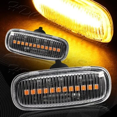 For Audi A3 A4 A6 A8 TT Clear Lens Amber LED Turn Signal Side Marker Light Lamp - Image 1 of 4