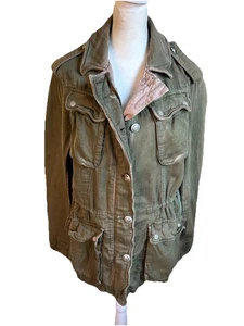 Chaqueta Militar Free People Doble Tela Para Mujer’s XS Verde Abrigo Militar NUEVA $148 - Imagen 1 de 14