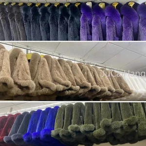 Mantón de piel de visón 100 % genuino tejido a mano cuello de zorro capa estola bufanda capa - Imagen 1 de 27