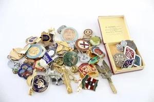 Collection of 50+ Vintage Pins Enamel Badges Bowling Club Rugby Luxembourg - Picture 1 of 6