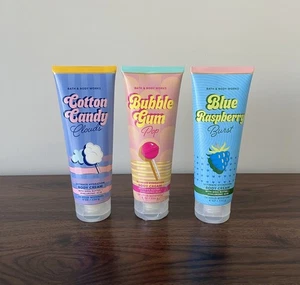 BATH & BODY WORKS Cotton Candy Bubble Gum Blue Raspberry Hydration Body Cream - Picture 1 of 8