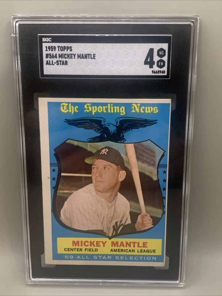 1959 Topps - Alto #Mickey Mantle All Star #564 Yankees Calificado 4 En muy buen estado/excelente Foto 1 de 4