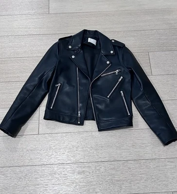 Nueva Chaqueta de Cuero Moto Clásica Sin Etiquetas 7 Para Toda la Humanidad Talla Pequeña Foto 1 de 4