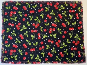 10 Stck. Kirsche Handgefertigt 8 Tischsets 2 Taschen Küchenschürzen Rüschen 1 Voll 1 -1/2 - Bild 1 von 24