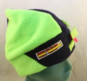 Vintage 1990S Kombi Neon Green / Blue Ski Stocking Cap Mütze Retro Dw David Wiener - Bild 1 von 6