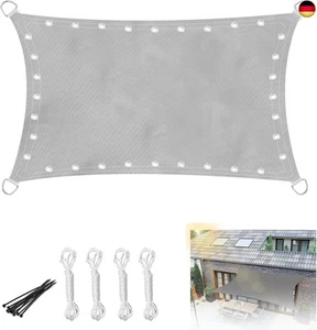 Balkon Sonnensegel 4x5m, Wasserdicht Sonnenschutz Rechteckig Sonnensegel mit - Bild 1 von 7