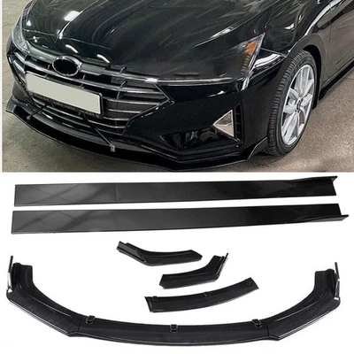 Front Bumper Lip Spoiler Splitter Carbon Fiber For Hyundai Elantra 2010-2022 Foto 1 de 4