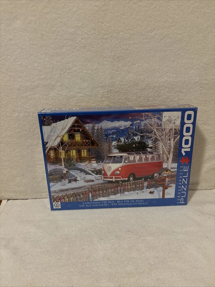 -EUROGRAPHICS CHRISTMAS VW VOLKSWAGON BUS PUZZLE 1000 PCS XMAS SNOW