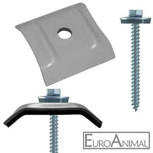 100 Kalotten 26-50 Alu RAL 9002 für Trapezblech 20/1100 mit Schrauben V2A 6,5x64 - Bild 1 von 1