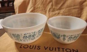 Vintage Pyrex Blue Amish Butterprint 401 und 402 - Bild 1 von 8
