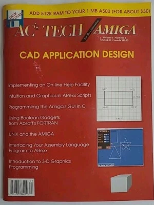 AC's TECH Magazine For The Commodore AMIGA (March 1991) Vol. 1 #2 w/ Disc - Image 1 of 4