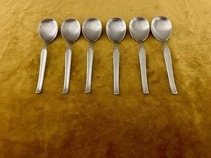 Set Of 6 PFEIFFER/MANGASIL PFR2 STAINLESS SOUP SPOONS GERMANY - Picture 1 of 4