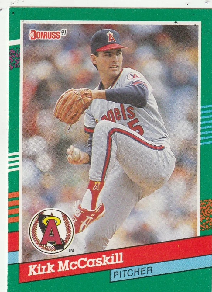 FREE SHIPPING-MINT-1991 Donruss Kirk McCaskill #637 ANGELS PLUS BONUS CARDS - Image 1 of 1