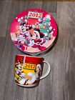 Disney Official 2012 Christmas Mug Cup Mickey Minnie Mouse Donald New In Tin