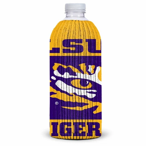 LSU TIGERS NCAA KNIT BOTTLE COOLER KOOZIE NEW FREE SHIP Cover