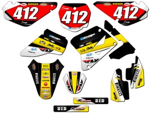 Kit de gráficos Senge 2001-2004 RM 85 RICOCHET negro compatible con Suzuki - Imagen 1 de 10
