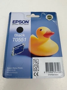 NEW Genuine Epson T0551 Black Inkjet Cartridge R240 R245 RX520 RX425 RX520 - Picture 1 of 3