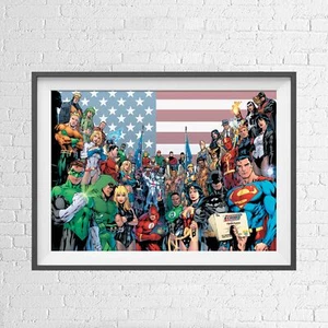 DC COMICS SUPERHEROES JUSTICE LEAGUE POSTER PICTURE PRINT Sizes A5 to A0 **NEW** - Picture 1 of 14