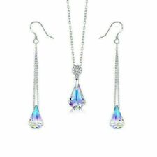 Fashion Crystal Cubic Zirconia Women Necklace Earrings Wedding Bridal Jewelry